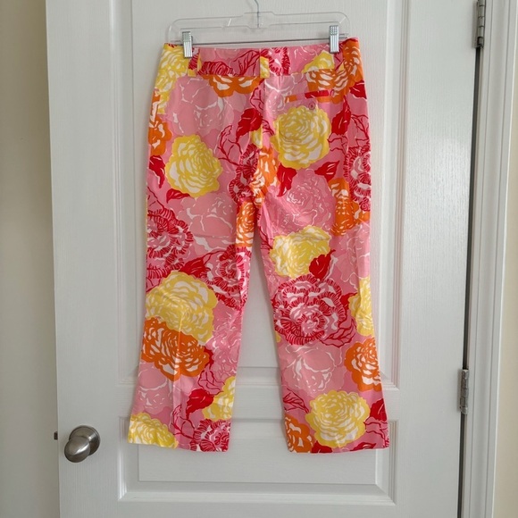 Lilly Pulitzer Vintage Capri Pants 6 Fair Pink Winner's Circle - Picture 3 of 8